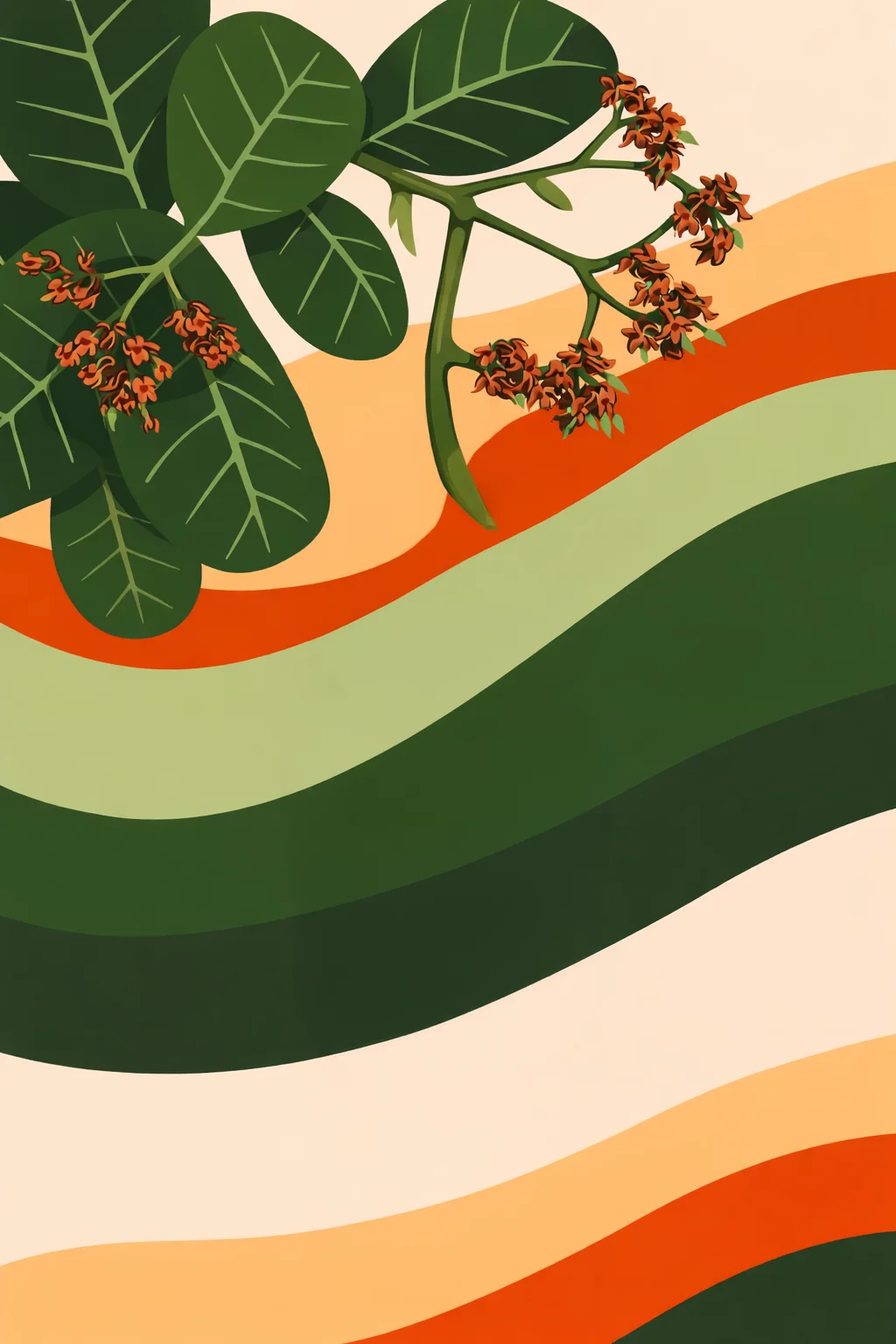 The caju fruit and cashew nut